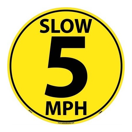 Slow 5 Mph Walk On Floor Sign